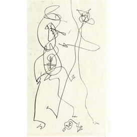 Max Ernst, OHNE TITEL (FROM JACQUES PREVERT, LES CHIENS ONT SOIF), 1964 [LEPPIEN/SPIES 98]