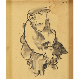 Anatoly Zverev, MAN IN HAT; FIGURE WITH A BOX; COASTAL VIEW; ANIMAL