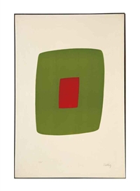 Ellsworth Kelly, Green with Red (A. 11)