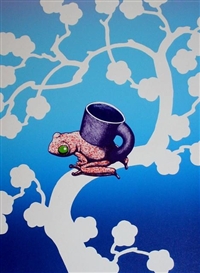 Ken Price, 2 Works: Japanese Tea Frog Cup & Cup Gets the Worm