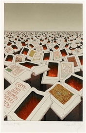 Tom Phillips, Canto X from Dante's Inferno