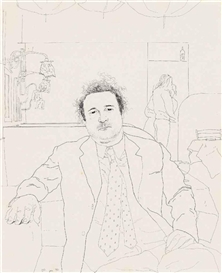 David Hockney, Peter Langan Seated in Odin's