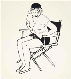 David Hockney, Celia in the Director's Chair