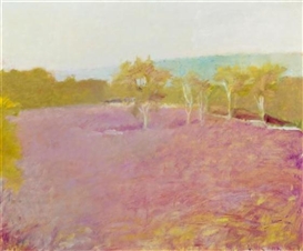 Wolf Kahn, Blueberry Field in Fall
