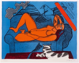Corneille, Femme nue sur canapé