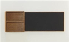 Le Corbusier, Bookshelf and blackboard, designed for la chambres d'etudiant del la Maison du Brésil, Cité Internationale Universitaire de Paris