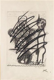 Arnulf Rainer, Sketch for Man's Helmet