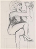 Adolf Frohner, Sitting nude smoking a cigarette