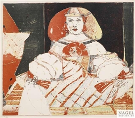 Peter Sengl, Harlekin mit Mütze ; Hessischer Puppentanz ; Harlekin ; Infantin ; Drezentänzer