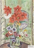 Maria Caspar-Filser, Blumenstilleben - Amaryllis, Anemonen und Fresien vor Kelim