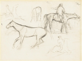 Edgar Degas, Etude De Chevaux Et De Cavaliers
