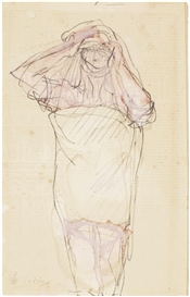 Auguste Rodin, Femme Nue Debout, Passant Un Vêtement