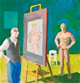 Paul Wonner, Artist and Model Hands on Hips: Youth and Old Age