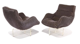 Vladimir Kagan, 2 Works: Cosmos Lounge Chairs