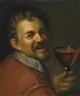 Hans von Aachen, SELF-PORTRAIT WITH A GLASS OF WINE