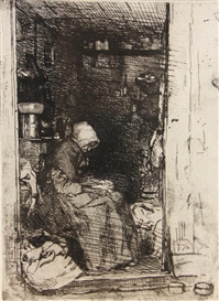 James McNeill Whistler, La Vieille au Loques, from Twelve Etchings from Nature Series