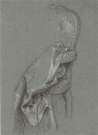 Benjamin West, Study of a chair and drapery for 'Mrs Peter Beckford'