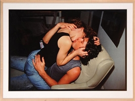 Nan Goldin, RISE AND MONTY KISSING, NYC, 1988