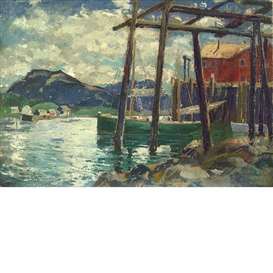 Jonas Lie, Old Wharves, Maine