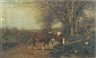 James McDougal Hart, Cows at a Trough