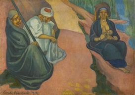 Emile Bernard, JEUNE FEMME ALLAITANT (LA FUITE EN ÉGYPTE)