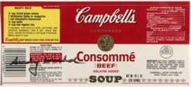 Andy Warhol, Campbell Soup : Consomme Beef