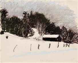 Wolf Kahn, Barn in Winter