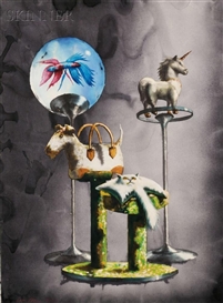 Alexis Rockman, Study for Pet Store from the Wonderful World Series