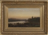 James McDougal Hart, TWILIGHT WITH DEER AT LAKE'S EDGE