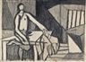 Keith Vaughan, Study for Interior at Locmariaquer