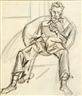 Dennis H. Osborne, Male Figure Study, Seated