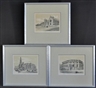 Dove Bradshaw, three works: 'Free Public Library, Sydney,'; 'Town Hall, Sydney,'; 'University of Sydney'