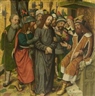 Hans von Aachen, Double-sided altar panel: Christ before Caiaphas and parts of an Annunciation scene