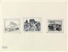 Wilhelm Thöny, Studienblatt mit drei Landschaften