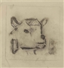 Bart van der Leck, 3 works: Goat - study for a tile; A calf and a lamb