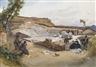 Anton Romako, Self Portrait of the Artist with his Wife on a Picnic at the Amphitheatre Tuscolo near Frascati