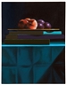 Bruce Cohen, Still Life with Fruit and Stack of Books