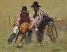 Mark Swanson, Cowboys Wrestling a Calf