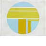 Ilya Bolotowsky, Yellow and Blue Tondo on White