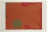 Patrick Heron, UMBER DISC, RED EDGE