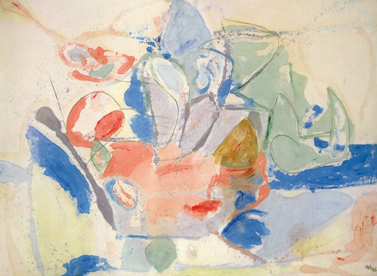 "Mountains and Sea", 1952, Helen Frankenthaler Foundation, Inc., on extended loan to the National Gallery of Art, Washington, D.C. © 2013 Estate of Helen Frankenthaler/Artists Rights Society (ARS), New York. Courtesy Gagosian Gallery. Photography by Robert McKeever.