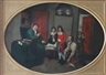 William Hogarth, An interior of a study, with a gentleman with gout instructing two young boys, with a servant presenting a kerchief full of apples, watched by two young children in the doorway