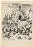 Karl Hubbuch, Zeichnung zu Shakespeares Hamlet (ade, ade, ade gedenke mein)