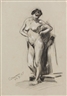 Hans Purrmann, Stehender weiblicher Akt
