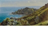 William Trost Richards, Coastline with Grassy Slopes