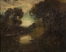 William Keith, Cows watering in a Tonalist landscape