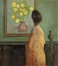 Maurice Compris, Portrait of a Woman by a Mantel
