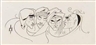 Aubrey Beardsley, Vignette for p.13 in Bon-Mots of Sydney Smith and R. Brinsley Sheridan,  with self-portrait