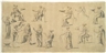 Jacques-Louis David, A design for an antique frieze with figures