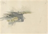 Anton Romako, A water lily pond, sketch